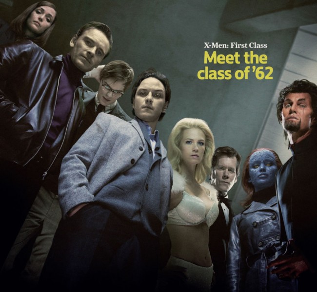  new poster featuring the characters from the upcoming XMen First Class 