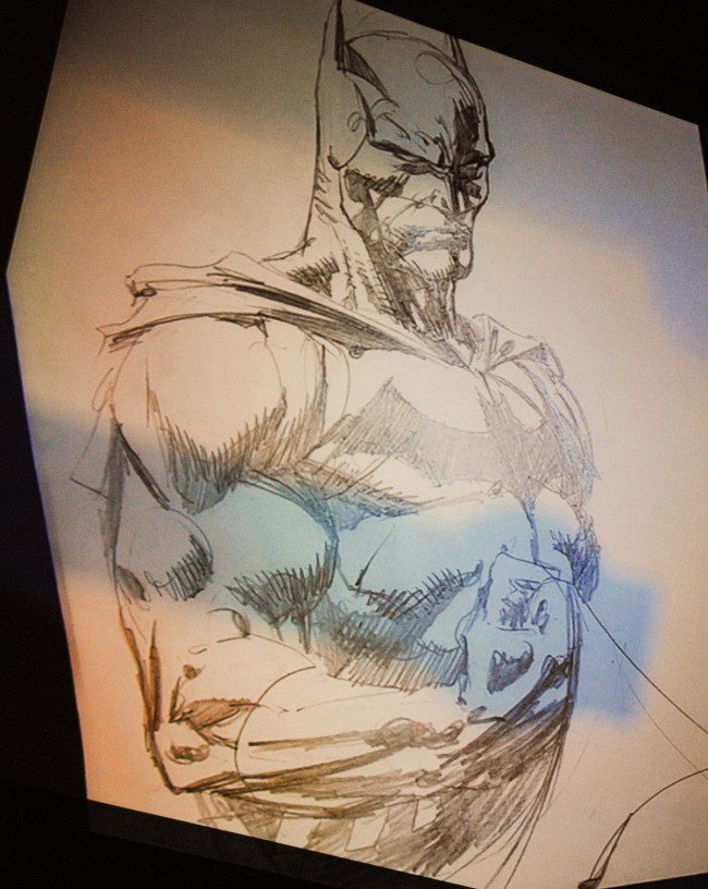 David Finch's completed Batman sketch